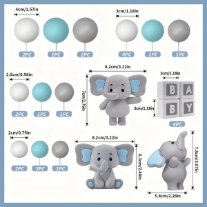 GLOBOS SET ELEFANTE AZUL