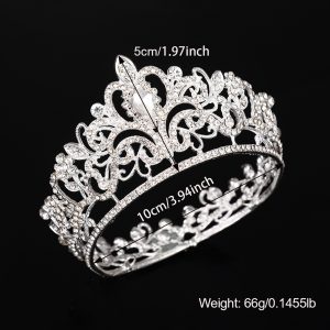 CORONA CORAZON METAL PLATEADA