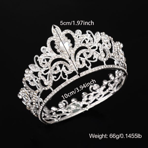 CORONA CORAZON METAL PLATEADA