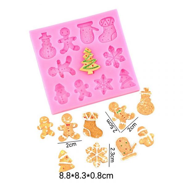 MOLDE SILICON 156 NAVIDAD MUÑECO JENGIBRE