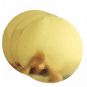 BASE DORADA 35CM REDONDA PAQ X50.