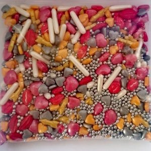 GRAGEA MIX SAN VALENTIN PLATEADO 250GR