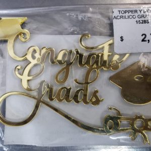 TOPPER Y MONEDA ACRILICO GRADUACION