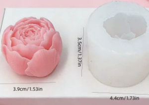 MOLDE SILICON 684 ROSA PEONIA 4.4CMX3.5CM