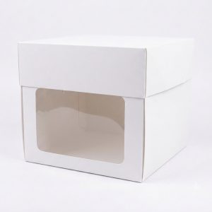 CAJA TORTA CON VENTANA 20X20X18