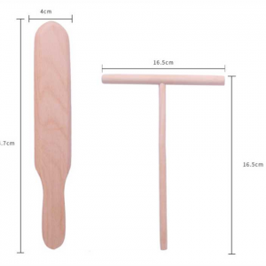 SET PARA CREPES DE MADERA X2 24.7CM Y 16.5CM