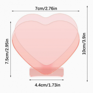 CAJA PLASTICA CORAZON ROSADO 7X10CM